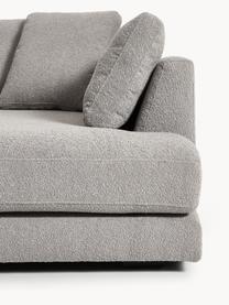 Sofa Bouclé XL Tribeca, Tapicerka: Bouclé (93% poliester, 6%, Stelaż: drewno bukowe, drewno sos, Nogi: drewno sosnowe Ten produk, Szary Bouclé, S 326 x G 192 cm, prawostronna