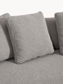 Sofa Bouclé XL Tribeca, Tapicerka: Bouclé (93% poliester, 6%, Stelaż: drewno bukowe, drewno sos, Nogi: drewno sosnowe Ten produk, Szary Bouclé, S 326 x G 192 cm, prawostronna