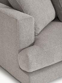 Sofa Bouclé XL Tribeca, Tapicerka: Bouclé (93% poliester, 6%, Stelaż: drewno bukowe, drewno sos, Nogi: drewno sosnowe Ten produk, Szary Bouclé, S 326 x G 192 cm, prawostronna