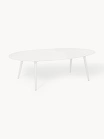 Tavolino da giardino color bianco Ridley, Alluminio verniciato a polvere, Bianco, Larg. 120 x Alt. 36 cm