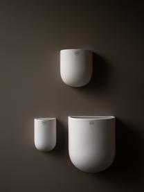 Portavaso da parete Cut, larg. 21 cm, Ceramica, Bianco latte opaco, Larg. 21 x Alt. 24 cm