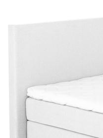 Premium Boxspringbett Eliza, Matratze: 7-Zonen-Taschenfederkern , Hellgrau, 200 x 200 cm