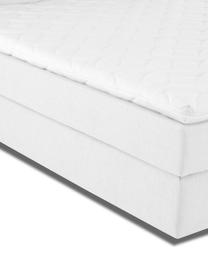 Letto boxspring premium Eliza, Materasso: a molle insacchettate a 7, Piedini: legno di faggio massiccio, Grigio chiaro, 200 x 200