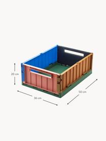 Skládací box Weston, 60 % recyklovaný polypropylen, 40 % polypropylen, Královská modrá, světle hnědá, zelená, růžová, Š 50 cm, V 20 cm