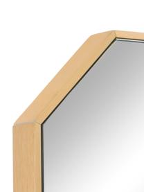 Eckiger Standspiegel Bavado mit messingfarbenem Aluminiumrahmen, Rahmen: Aluminium, vermessingt, Spiegelfläche: Spiegelglas, Messingfarben, B 41 x H 175 cm