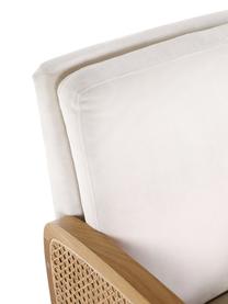 Loungefauteuil Hakoon met Weens vlechtwerk in beige, Bekleding: 100% polyester, Poten: hout, Beige, gebroken wit, B 64 x D 75 cm