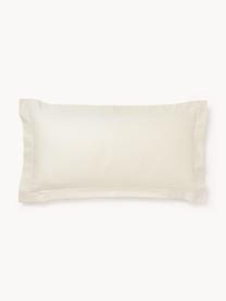 Poszewka na poduszkę z satyny bawełnianej Premium, Złamana biel, S 40 x D 80 cm