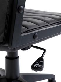 Chaise de bureau en cuir synthétique Labora, Noir