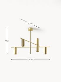 Stropní svítidlo Cassandra, Zlatá, Š 70 cm, V 49 cm