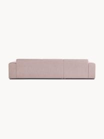 Ecksofa Melva (4-Sitzer), Bezug: 100% Polyester Der hochwe, Gestell: Massives Kiefernholz, Spa, Füße: Kunststoff Dieses Produkt, Webstoff Hellrosa, B 319 x T 196 cm, Eckteil links