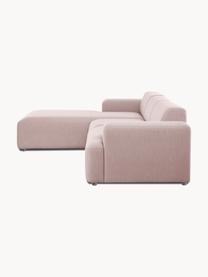 Sofá rinconera Melva (4 plazas), Tapizado: 100% poliéster Alta resis, Estructura: madera de pino maciza, ce, Patas: plástico., Tejido rosa claro, An 319 x F 196 cm, chaise longue derecha