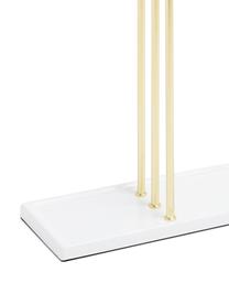 Portagioie color oro-bianco Trigem, Metallo laccato, Bianco ottonato, Larg. 23 x Prof. 48 cm