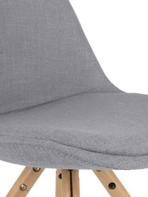 Chaises rembourrées style Scandi Maxi, 2 pièces, Revêtement : gris Pieds : bois de hêtre