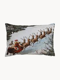 Vankúš so zimným motívom Sleighride, 68 %  bavlna, 32 %  polyester, Viacfarebná, Š 40 x D 60 cm