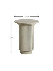 Table d'appoint ronde avec plateau en marbre Erie, Blanc naturel, Ø 40 x haut. 55 cm