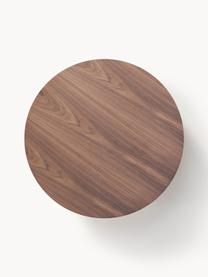 Kulatý dřevěný konferenční stolek Dan, MDF deska (dřevovláknitá deska střední hustoty) s dýhou z ořechu, Černá, Ø 80 cm, V 30 cm