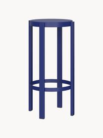 Barová stolička z kovu Doon, Ocel s práškovým nástřikem, Královská modrá, Ø 35 cm, V 75 cm