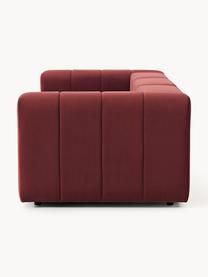 Modulares Samt-Sofa Lena (4-Sitzer), Bezug: Samt (100 % Polyester) De, Gestell: Buchenholz, Spanplatte, H, Samt Weinrot, B 287 x T 106 cm