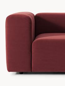 Modulares Samt-Sofa Lena (4-Sitzer), Bezug: Samt (100 % Polyester) De, Gestell: Buchenholz, Spanplatte, H, Samt Weinrot, B 287 x T 106 cm