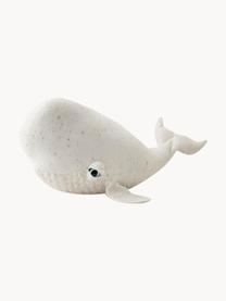 Handgefertigtes Kuschelkissen Beluga, verschiedene Größen, Rückseite: 100 % Baumwolle, Off White, gesprenkelt, B 46 x H 21 cm
