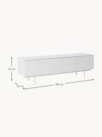 Meuble bas Elona, Blanc mat, larg. 180 x haut. 55 cm