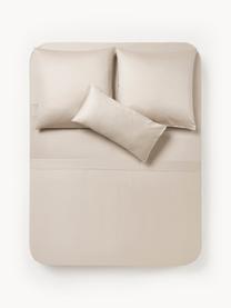 Sábana encimera de satén Comfort, Beige claro, Cama 150/160 cm (240 x 280 cm)