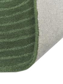 Handgetufteter Wollteppich Mason, Flor: 100 % Wolle, Dunkelgrün, B 80 x L 150 cm (Grösse XS)
