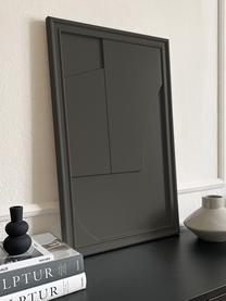 Ręcznie wykonana dekoracja ścienna Verge, Czarny, S 30 x W 50 cm