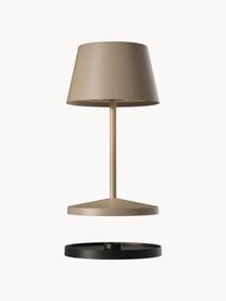 Mobiele outdoor LED lamp Seoul, dimbaar, Lamp: gecoat aluminium, Mat beige, Ø 11 x H 20 cm