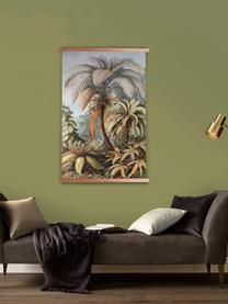 Decorazione da parete Jungle, Immagine: cotone, Cornice: legno, Colorato, Larg. 70 x Alt. 100 cm