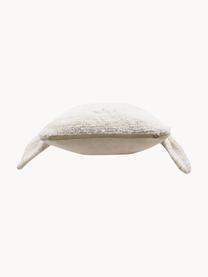 Kuschelkissen Sheep aus Wolle, Bezug: 100 % Wolle, Off White, Hellrosa, B 37 x L 34 cm