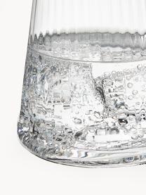 Handgefertigte Wassergläser Cami mit Rillenstruktur, 4 Stück, Glas, mundgeblasen, Transparent, Ø 8 x H 10 cm
