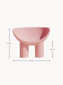 Fotel z tworzywa sztucznego Roly Poly, Tworzywo sztuczne, Brudny różowy, S 84 x W 57 cm