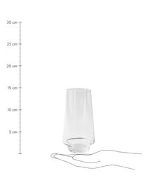 Vasos Kai, 4 uds., Vidrio, Transparente, Ø 6 x Al 15 cm, 450 ml