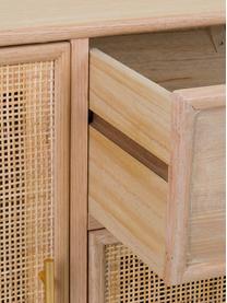 Aparador de madera Cayetana Elmo, Estructura: tablero de fibras de dens, Patas: madera de bambú pintada, Madera, An 120 x Al 81 cm