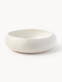 Bol artesanal de cerámica Wendy, Cerámica, Blanco crema, Ø 31 x Al 10 cm