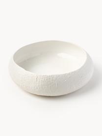 Ciotola in ceramica fatta a mano Wendy, Ceramica, Bianco crema, Ø 31 x Alt. 10 cm