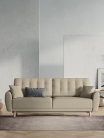 Sofa rozkładana Spinel (3-osobowa), Tapicerka: poliester Dzięki tkaninie, Nogi: drewno brzozowe, Ciemnobeżowy, S 236 x G 93 cm