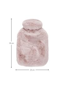 Ohřívací láhev s umělou kožešinou Mette, Růžová, Š 20 cm, D 32 cm