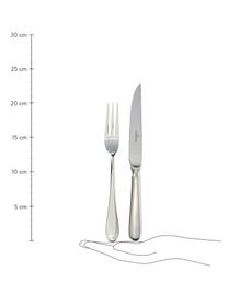 Couverts à steak argentés Oscar, 6 personnes (12 élém.), Acier inoxydable

Les couverts sont fabriqués en acier inoxydable. Ils sont donc durables, ne rouillent pas et sont résistants aux bactéries, Couleur argentée, Lot de différentes tailles