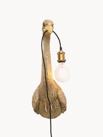 Große Handgefertigte Wandleuchte Heron mit Stecker, Goldfarben, T 26 x H 62 cm