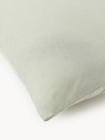 Housse de couette en percale de coton Leonora, Vert olive, larg. 200 x long. 200 cm