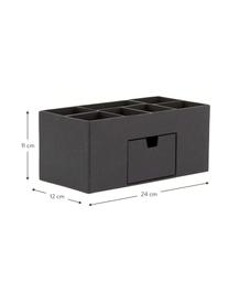 Bureau organizer Vendela, Massief, gelamineerd karton
(100% gerecycled papier), Zwart, B 24 x H 11 cm