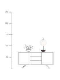Lampa stołowa ze szkła dmuchanego z funkcją przyciemniania Kushi, Stelaż: metal powlekany, Czarny, Ø 33 x W 61 cm