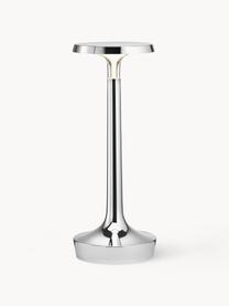 Lámpara de mesa pequeña LED regulable Bonjour, portátil, Plástico, Plateado, Ø 11 x Al 27 cm