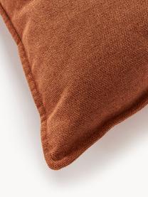 Bankkussen Lennon, Bekleding: 100% polyester, Geweven stof terracotta, B 60 x L 60 cm