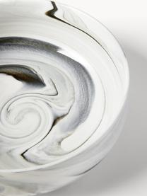 Deko-Schale Livana in Marmoroptik, Porzellan, Weiß, Grau, marmoriert, Ø 25 x H 9 cm