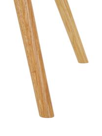 Sedia imbottita con gambe in legno Fiji, Rivestimento: poliestere Con 40.000 cic, Gambe: legno di quercia massicci, Seduta: azzurro Gambe: legno di quercia, Larg. 59 x Prof. 55 cm