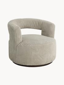 Corduroy loungefauteuil Jona, Bekleding: 100% polyester, Frame: grenenhout, multiplex Dit, Corduroy beige, B 84 x D 80 cm