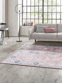 Tapis de couloir dans le style vintage Gratia, 100 % polyester, Tons roses et gris, larg. 160 x long. 230 cm (taille M)